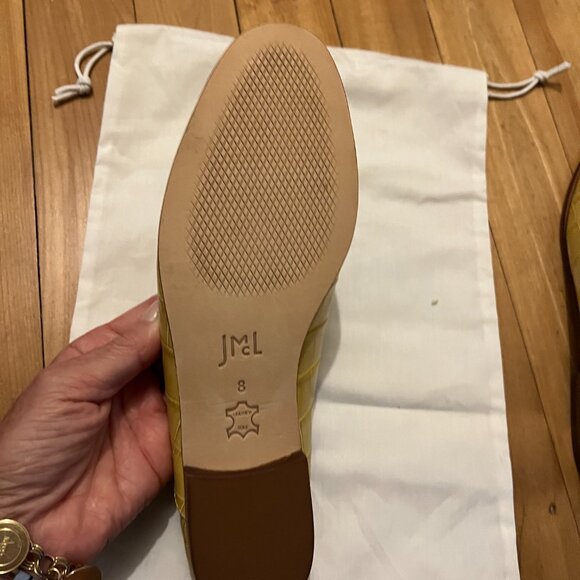 J. McGlaughlin Domina Mule, Light Yellow, Alligator embossed, Size 8, Never Worn - Picture 8 of 10